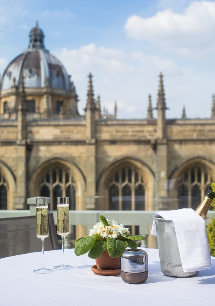 0009-2019-Old-Bank-Hotel-Oxford-High-Res-Room-1-Private-Terrace-Spires-Champagne-Web-Feature-aspect-ratio-690-985