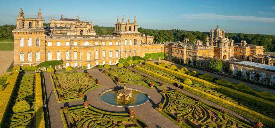 The ornate Baroque architecture of the State Rooms at Blenheim Palace, showcasing the historic heritage and authentic quality of the Oxford region